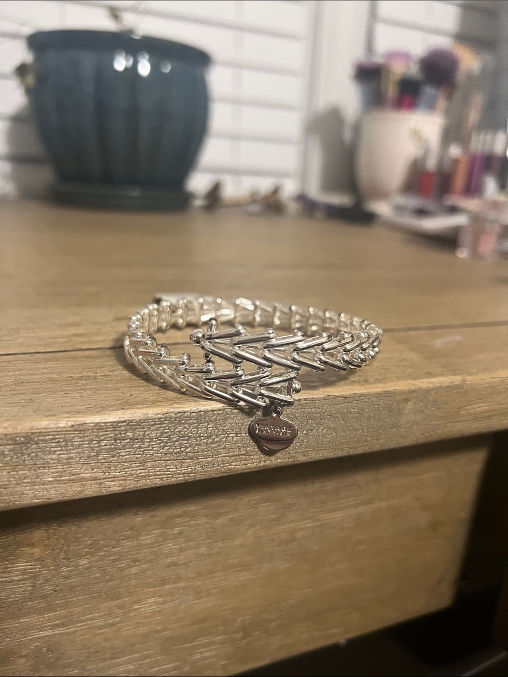 NWT Alex & Ani Energy Technology Vintage America Zigzag Stretch Bracelet